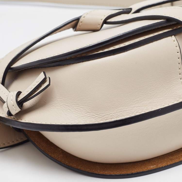 Pre Owned Loewe Grey Leather Mini Gate Belt Bag