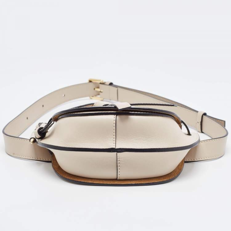 Pre Owned Loewe Grey Leather Mini Gate Belt Bag