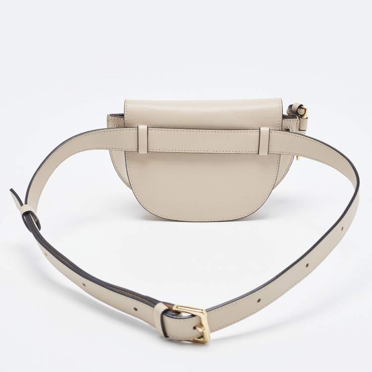 Pre Owned Loewe Grey Leather Mini Gate Belt Bag