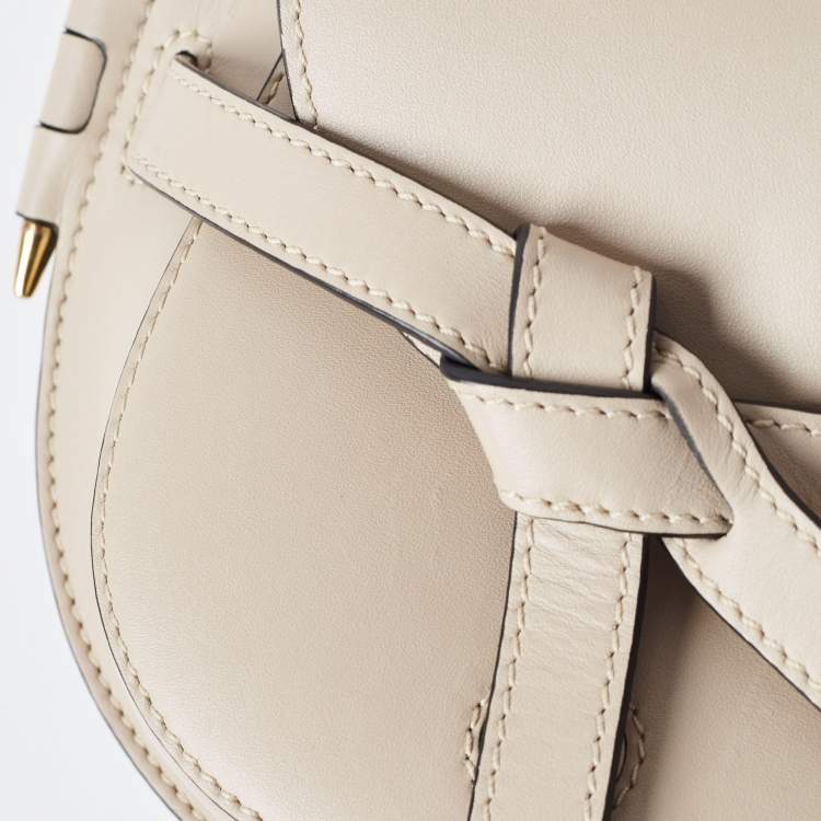 Pre Owned Loewe Grey Leather Mini Gate Belt Bag