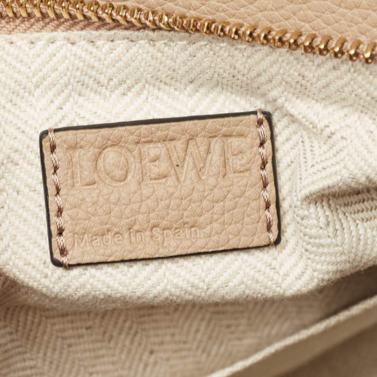 Pre Owned Loewe Beige Leather Small Puzzle Shoulder Bag