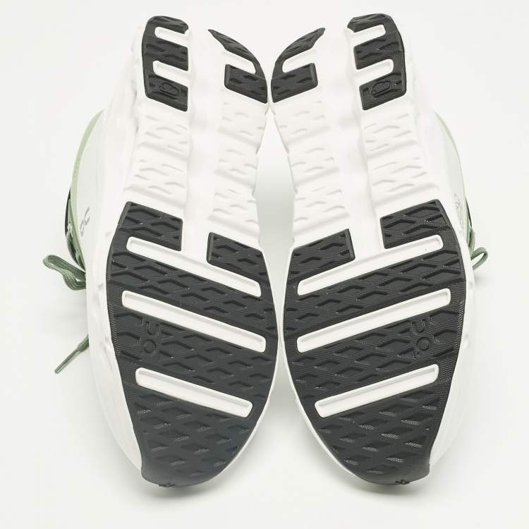 Pre Owned Loewe x On Green/White Fabric Cloudtilt 2 Sneakers Size 39