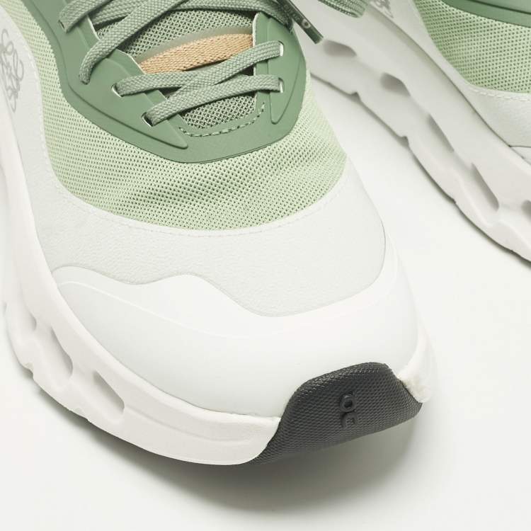 Pre Owned Loewe x On Green/White Fabric Cloudtilt 2 Sneakers Size 39