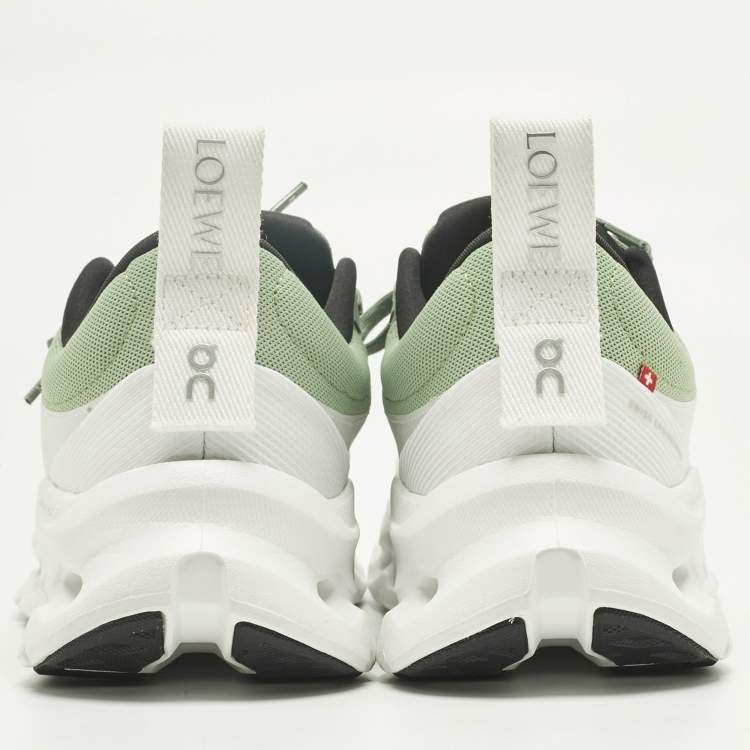 Pre Owned Loewe x On Green/White Fabric Cloudtilt 2 Sneakers Size 39