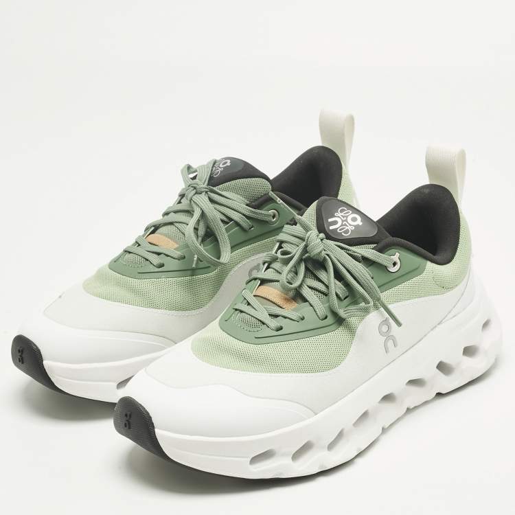 Pre Owned Loewe x On Green/White Fabric Cloudtilt 2 Sneakers Size 39