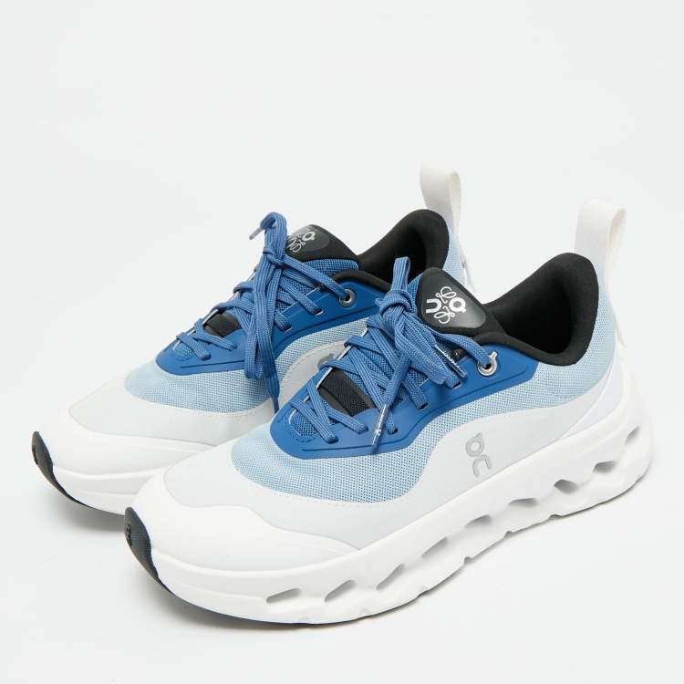Pre Owned Loewe x On Blue/White Fabric Cloudtilt 2 Sneakers Size 39