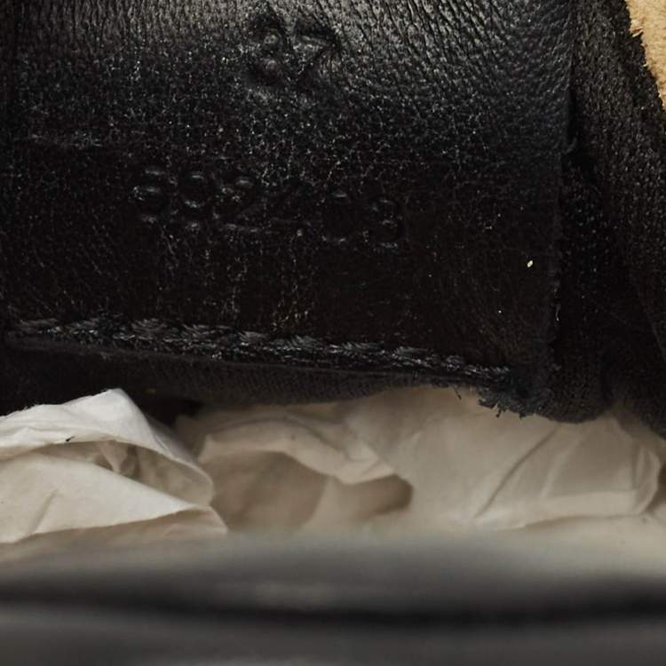 Pre Owned Loewe Flow Size 37 Brown Nylon and Suede Lace Up Sneakers