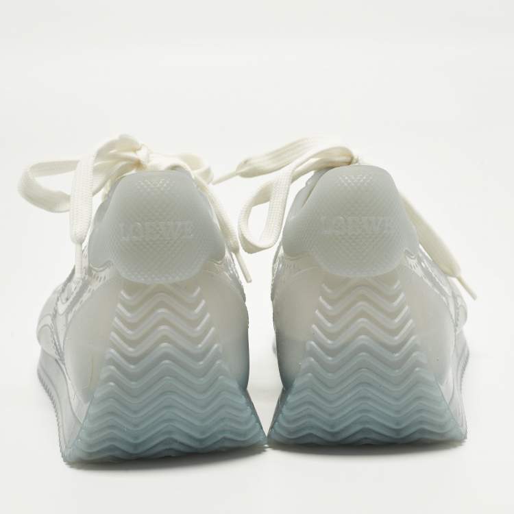 Pre Owned Loewe Flow Runner Size 38 Transparent Rubber Lace Up Sneakers