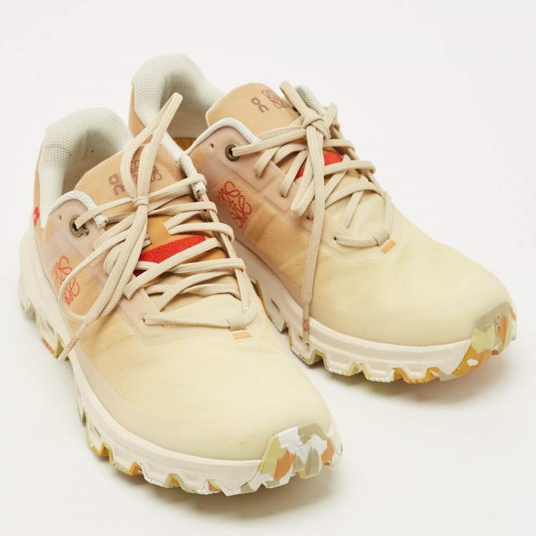 Pre Owned Loewe X On Cloudventure Size 37 Yellow Canvas Lace Up Sneakers