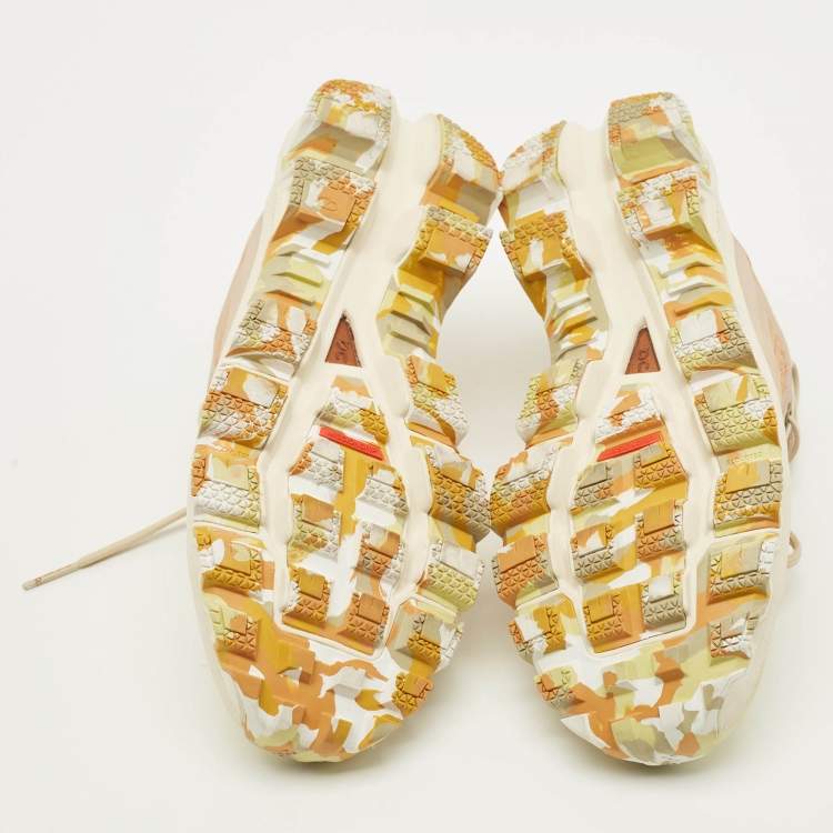 Pre Owned Loewe X On Cloudventure Size 37 Yellow Canvas Lace Up Sneakers