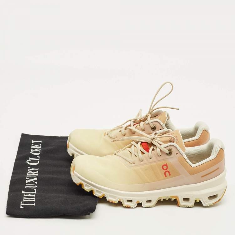 Pre Owned Loewe X On Cloudventure Size 37 Yellow Canvas Lace Up Sneakers