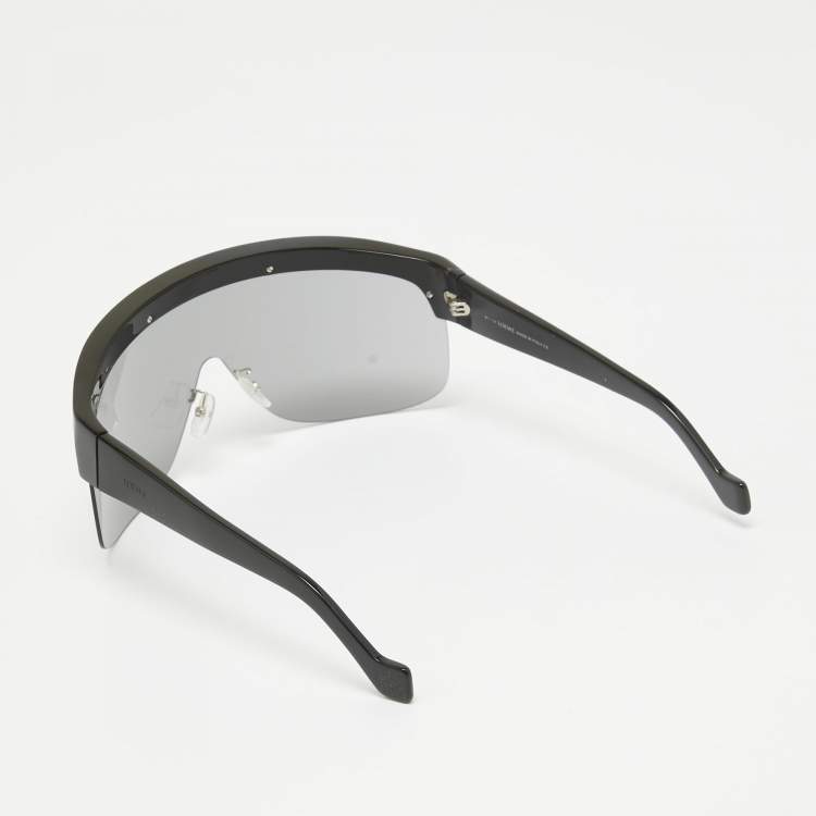 Pre Owned Loewe Black/Grey D Frame Mask Shield Sunglasses