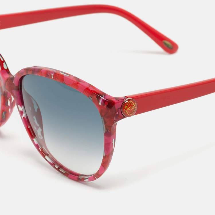 Pre Owned Loewe Multicolor Gradient SLW810 Cat Eye Sunglasses