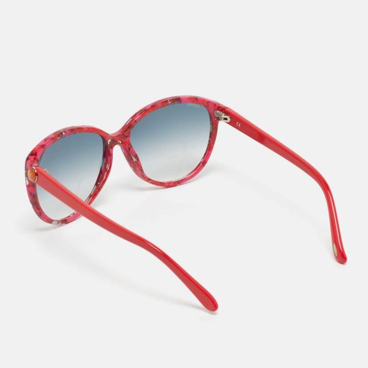 Pre Owned Loewe Multicolor Gradient SLW810 Cat Eye Sunglasses