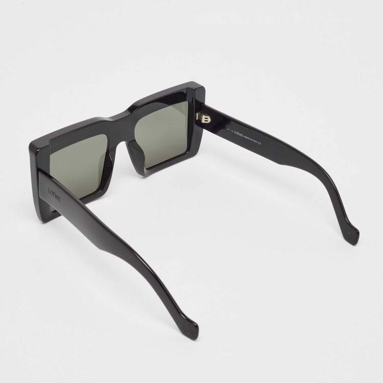 Pre Owned Loewe Black LW40018I Square Sunglasses