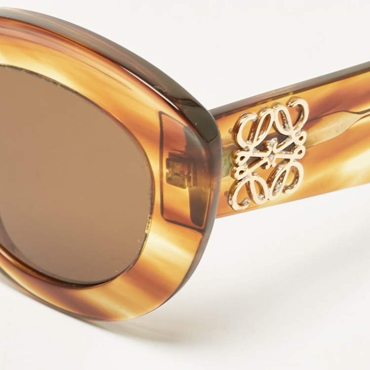 Pre Owned Loewe Brown  LW400511 Cat Eye Sunglasses