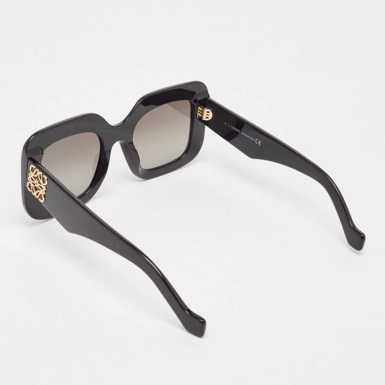 Pre Owned Loewe Black Gradient Anagram LW400351 Square Sunglasses