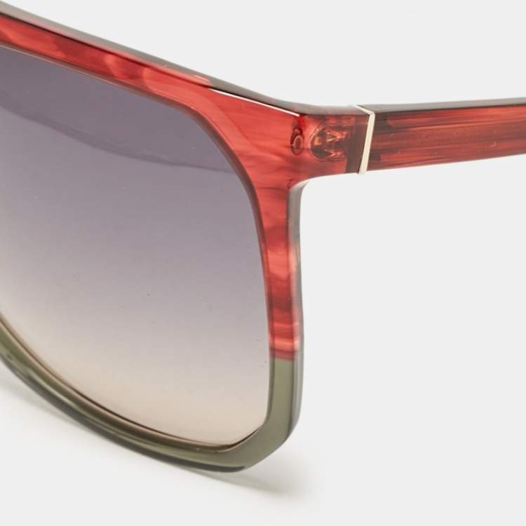 Pre Owned Loewe Red/Black Gradient LW400011 Oversized Sunglasses