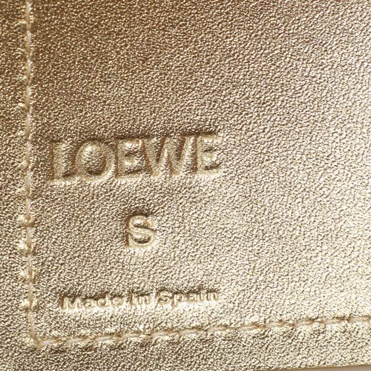 Pre Owned Loewe Gold Leather Obi Corset Belt S
