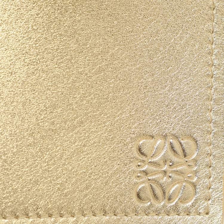 Pre Owned Loewe Gold Leather Obi Corset Belt S