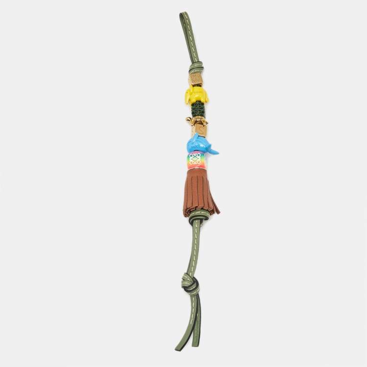 Pre Owned Loewe Multicolor Leather and Beaded Bag Charm