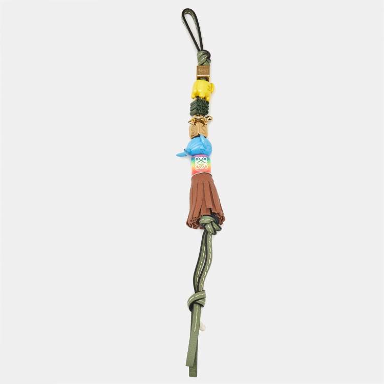 Pre Owned Loewe Multicolor Leather and Beaded Bag Charm