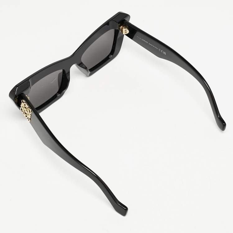 Pre Owned Loewe Black LW40036I Anagram Cat Eye Sunglasses