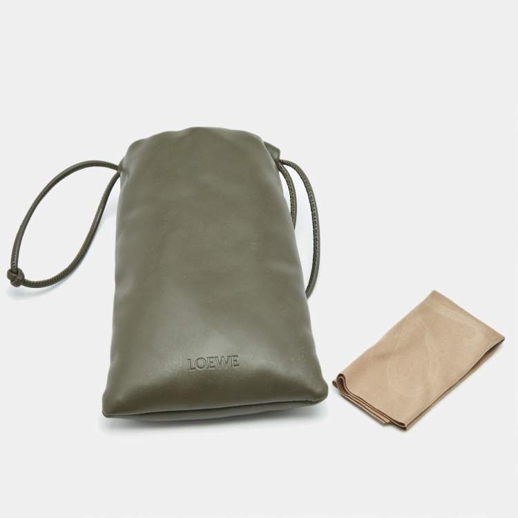 Pre Owned Loewe Navy Blue/Black LW40127I Anagram Frame Cat Eye Sunglasses