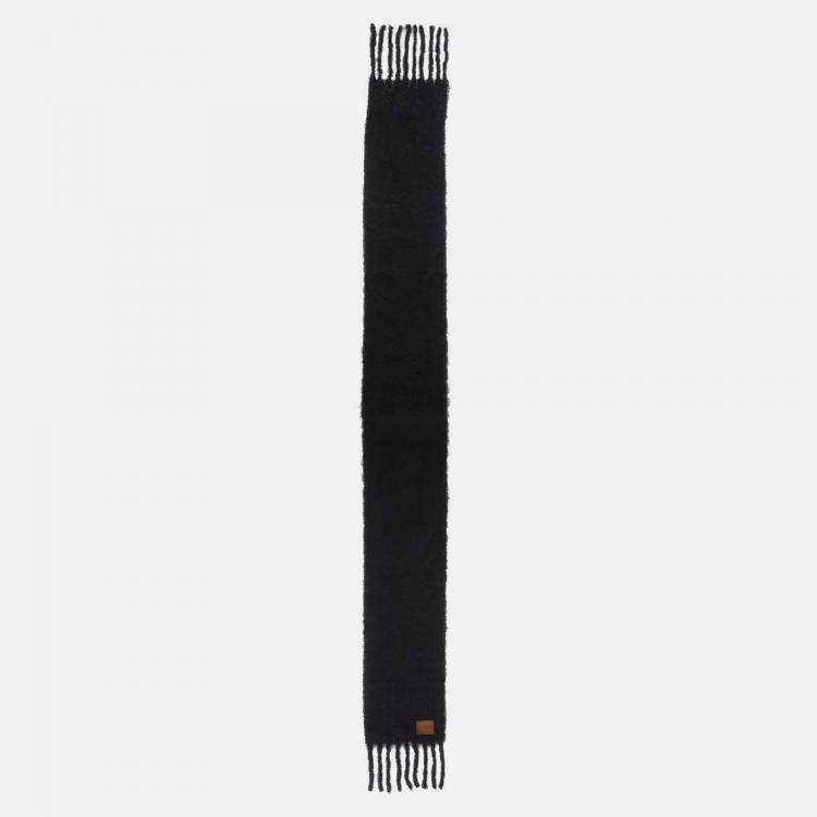 Pre Owned Loewe Wool Mohair Fringe Scarf