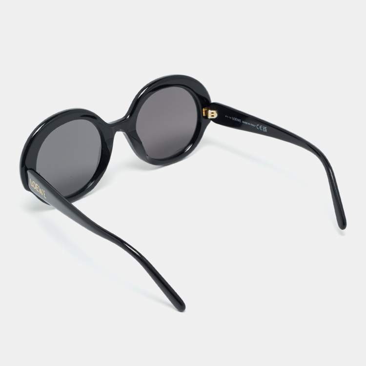 Pre Owned Loewe Black LW40135I Round Sunglasses