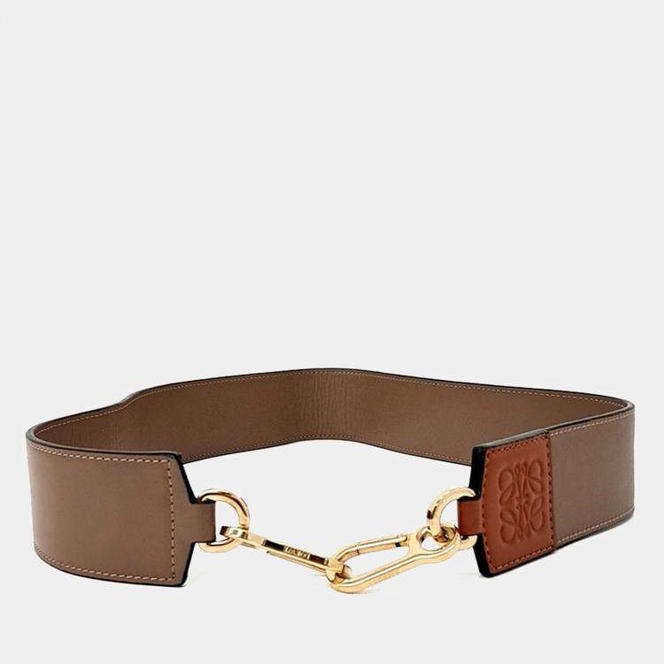 Pre Owned Loewe Brown Leather Strap