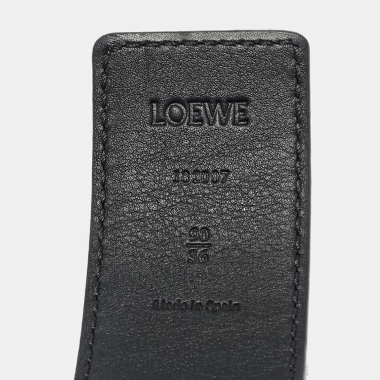 مملوكة مسبقًا Loewe Anagram 90CM Reversible Brown/Black Leather