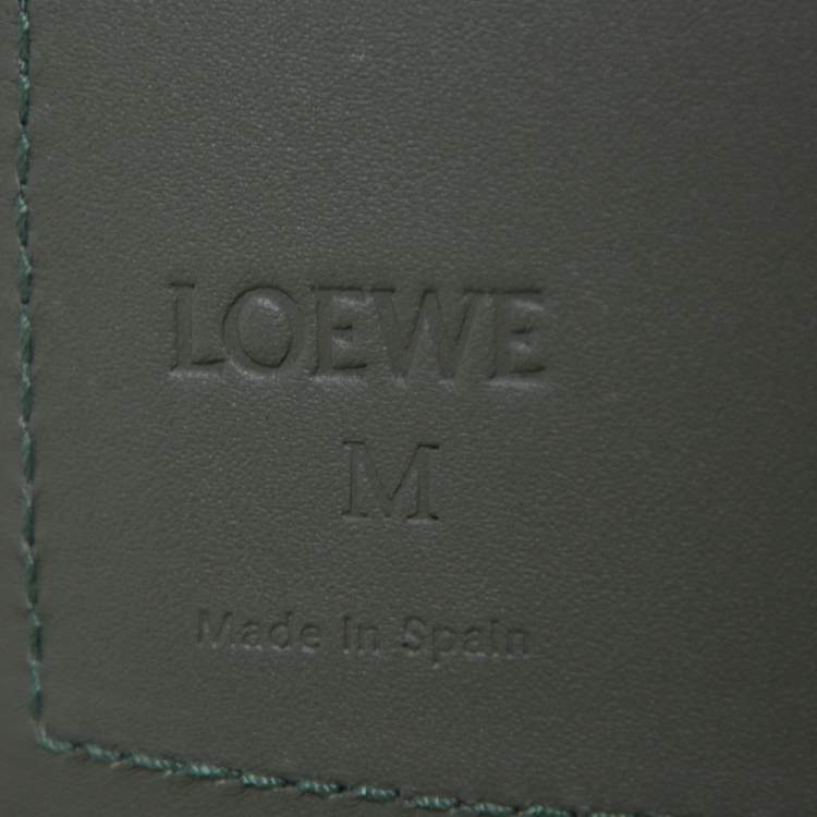 Pre Owned Loewe Pickle Green Leather Obi Waist Belt M