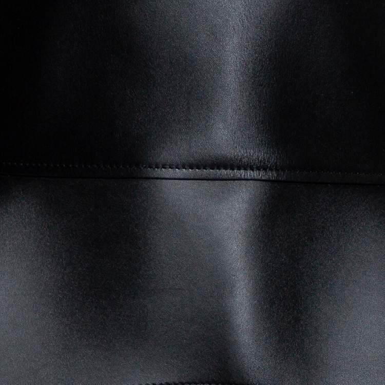 Pre Owned Loewe Black Leather Obi Waist Belt S