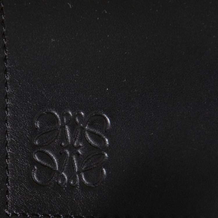 Pre Owned Loewe Black Leather Obi Waist Belt S