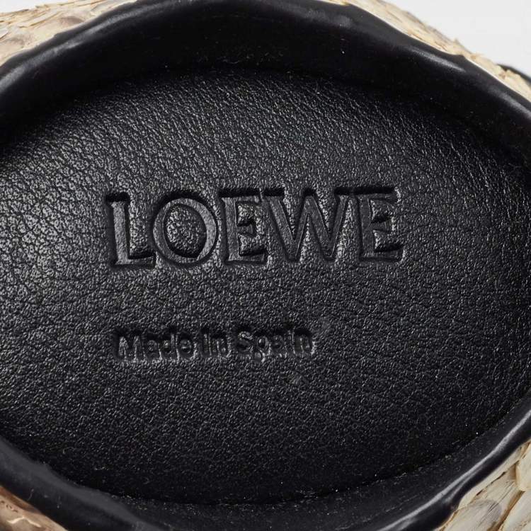 Pre Owned Loewe Beige Python and Leather Elephant Purse Bag Charm