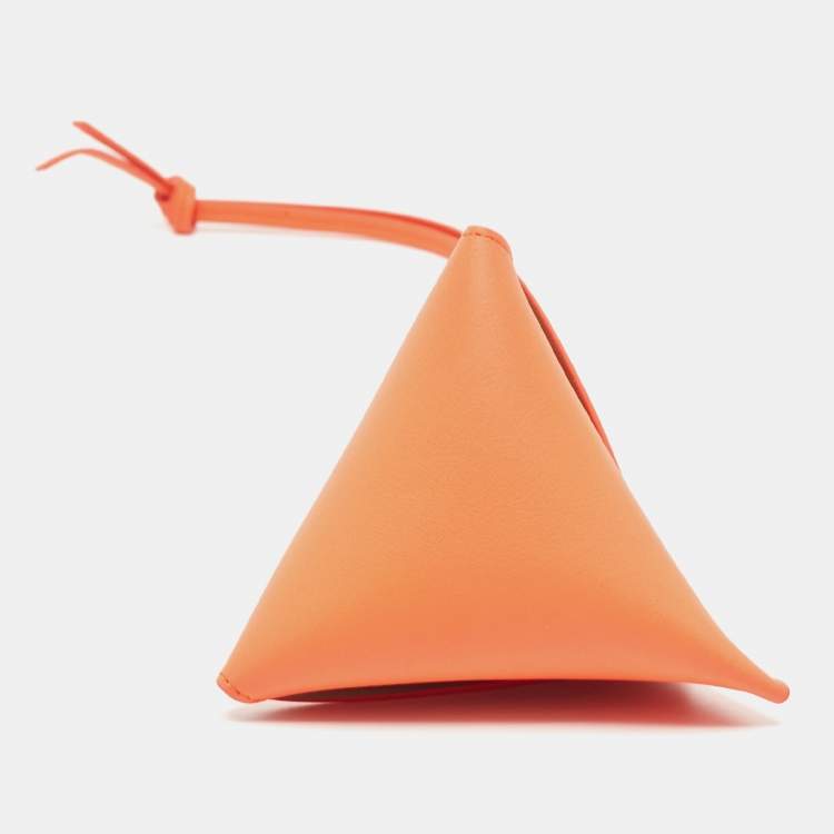 Pre Owned Loewe Orange Leather Puzzle Fold Charm