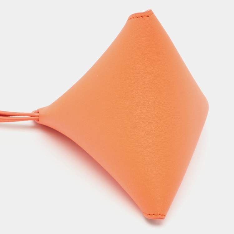 Pre Owned Loewe Orange Leather Puzzle Fold Charm