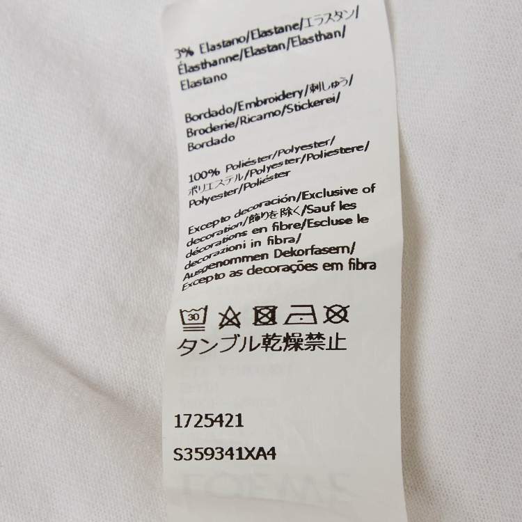 Pre Owned Loewe White Anagram Embroidered Cotton T-Shirt M