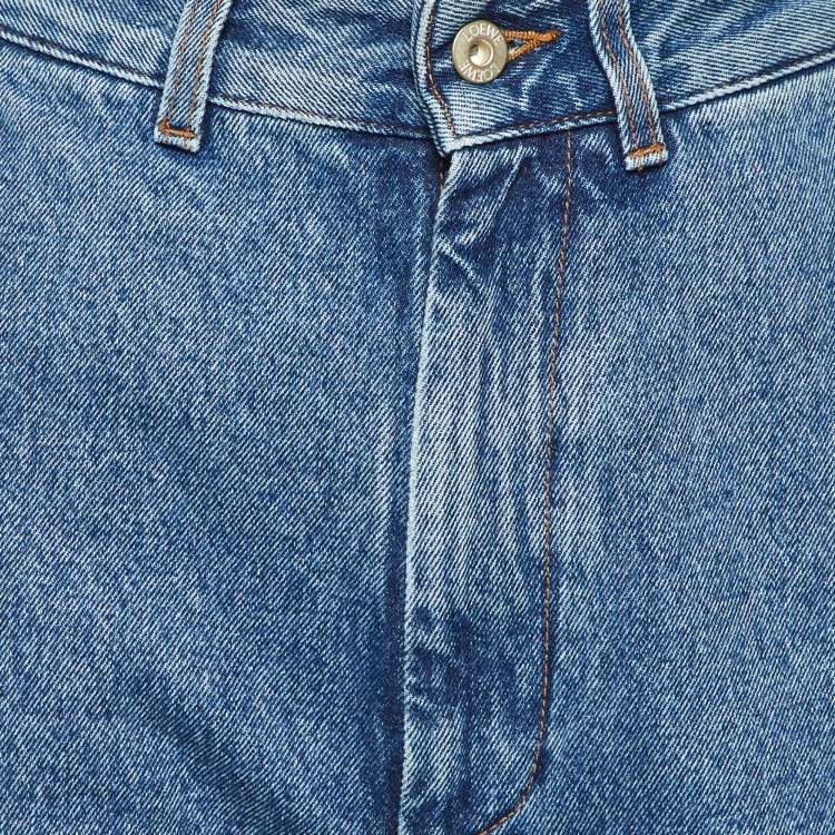 Pre Owned Loewe Blue Denim Anagram Detail Baggy Jeans XS