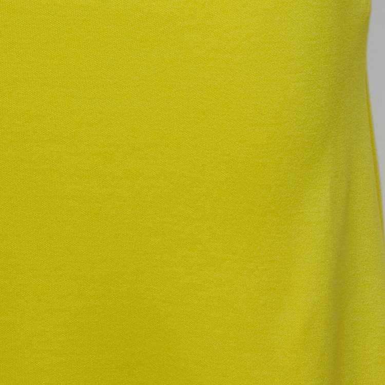 Pre Owned Loewe Yellow Jersey Asymmetric Long Dress L