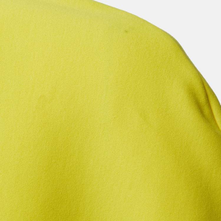 Pre Owned Loewe Yellow Jersey Asymmetric Long Dress L