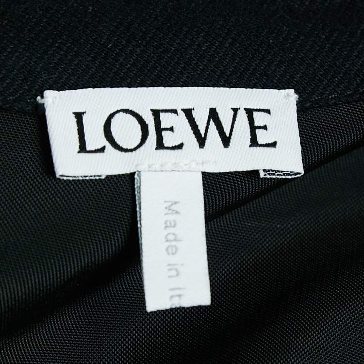 Pre Owned Loewe Black Crepe Velvet Panel Detail Sleeveless Maxi Dress M