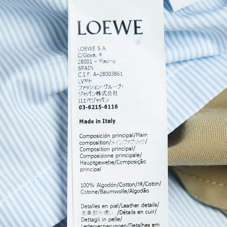 Pre Owned Loewe Brown Cut-Out Cotton Hooded Parka Jacket M