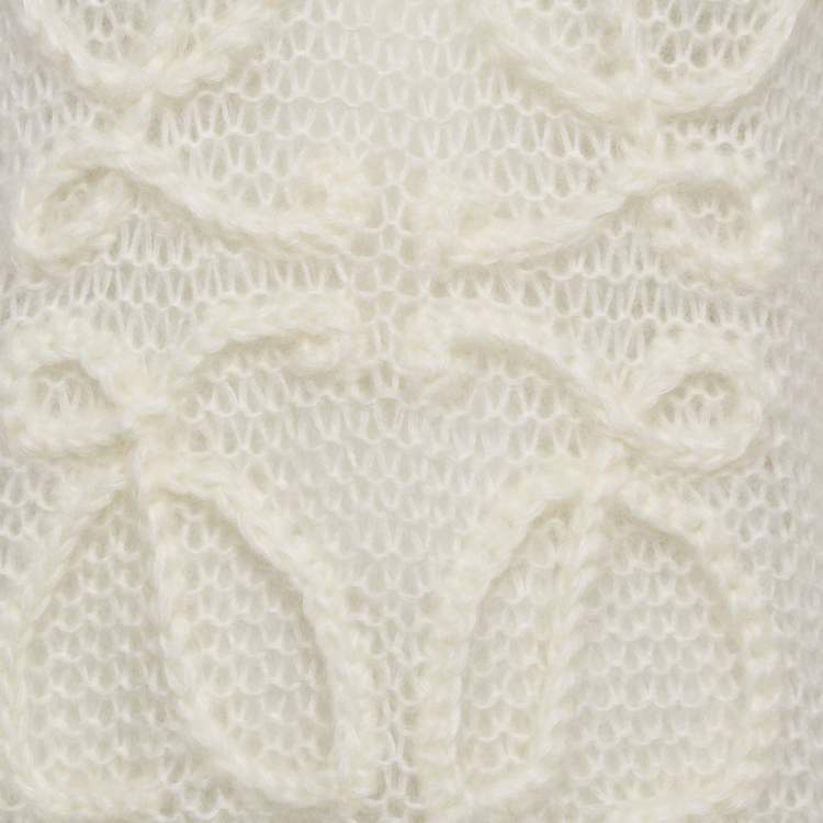 Pre Owned Loewe White Anagram Mohair Sheer Vest M