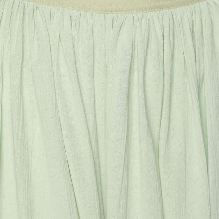 Pre Owned Loewe Green Cotton Harem Trousers M