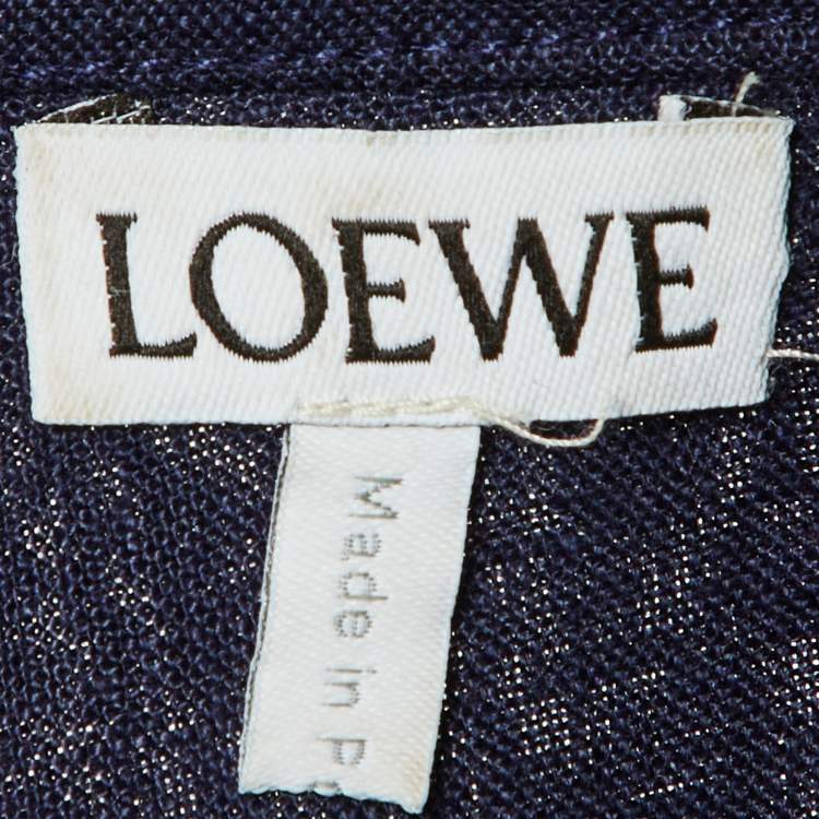Pre Owned Loewe X Paula's Ibiza Blue Linen Button Front Oversized Shirt S 