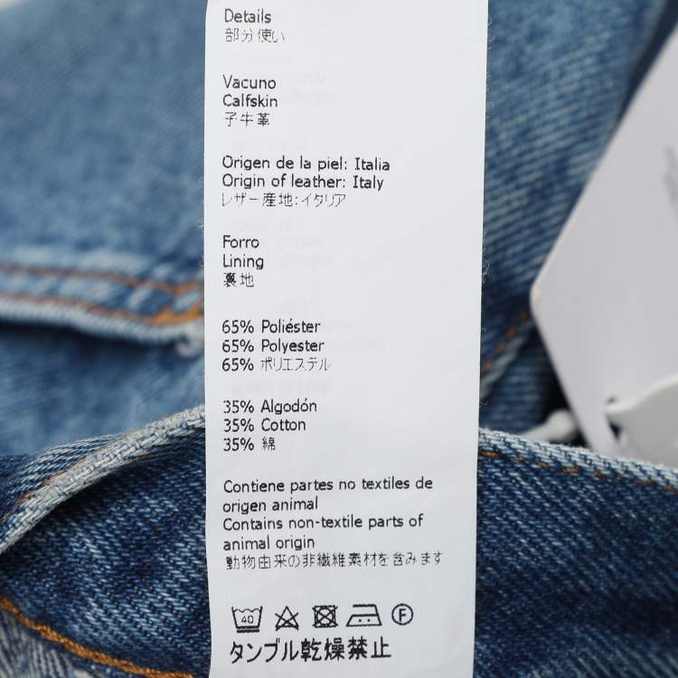 Pre Owned Loewe Washed Blue Denim Tie Cut Panel Jeans S