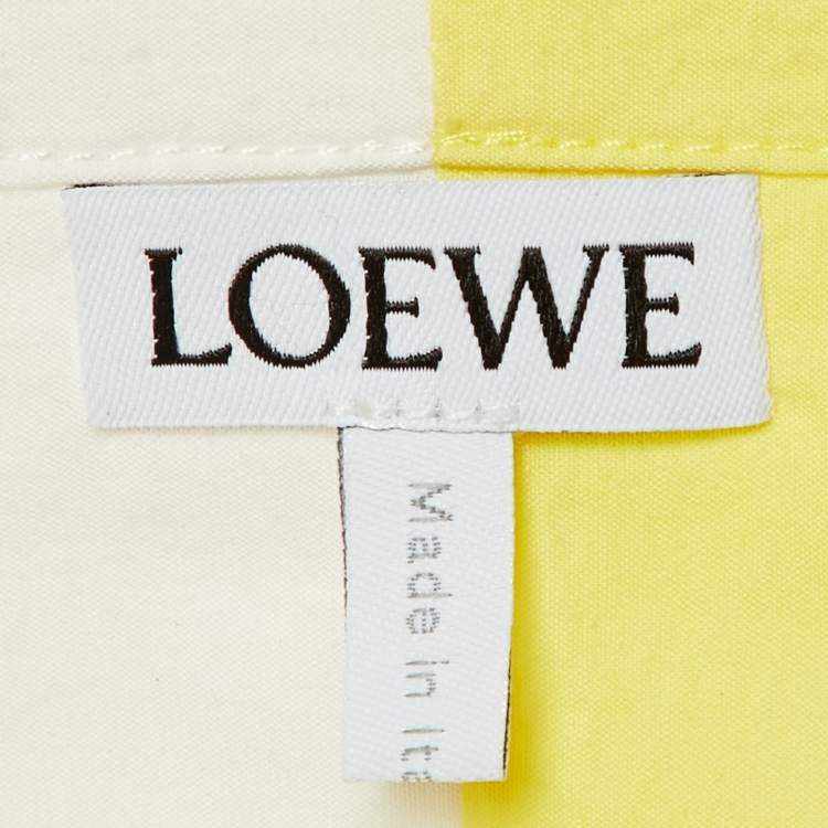 Pre Owned Loewe Multicolor Colorblock Cotton Button Front Shirt S   