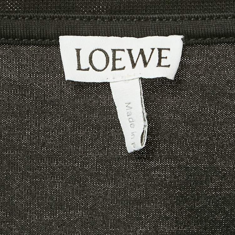 Pre Owned Loewe Black Anagram Embroidered Cotton Crew Neck T-Shirt S